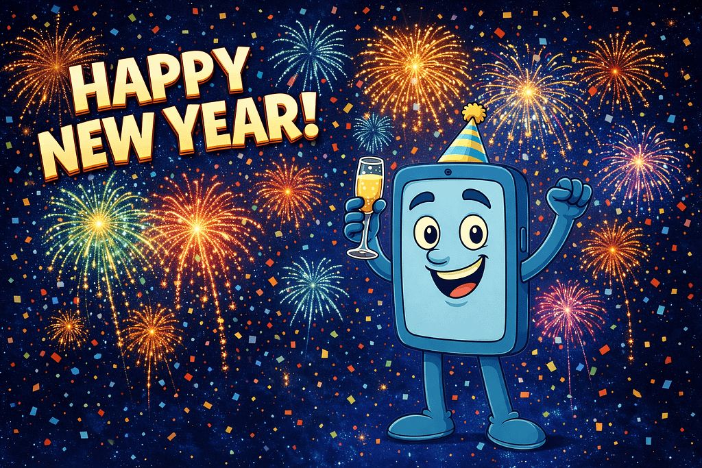Phone Dude welcoming in the New Year.