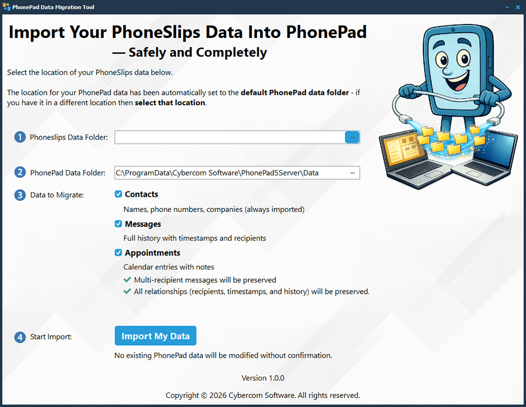 PhonePad Data Migration Tool