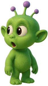 Little Alien Guy Looking to his right