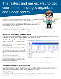 Phone Log Message System Brochure