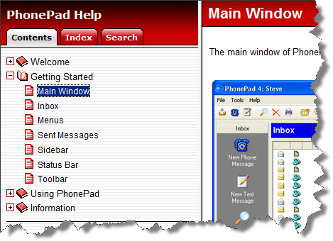 PhonePad Phone Log Online Help