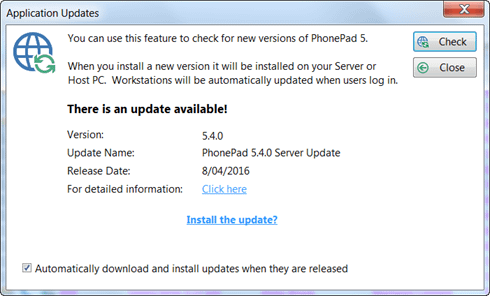 PhonePad 5 Update Available