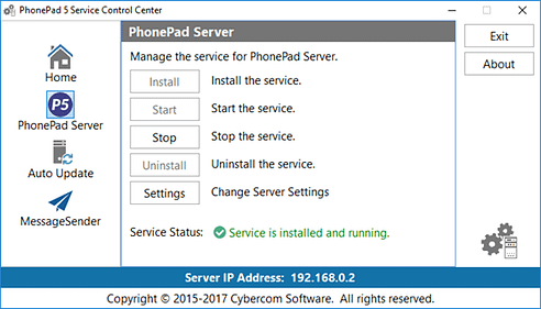 PhonePad 5 Control Center