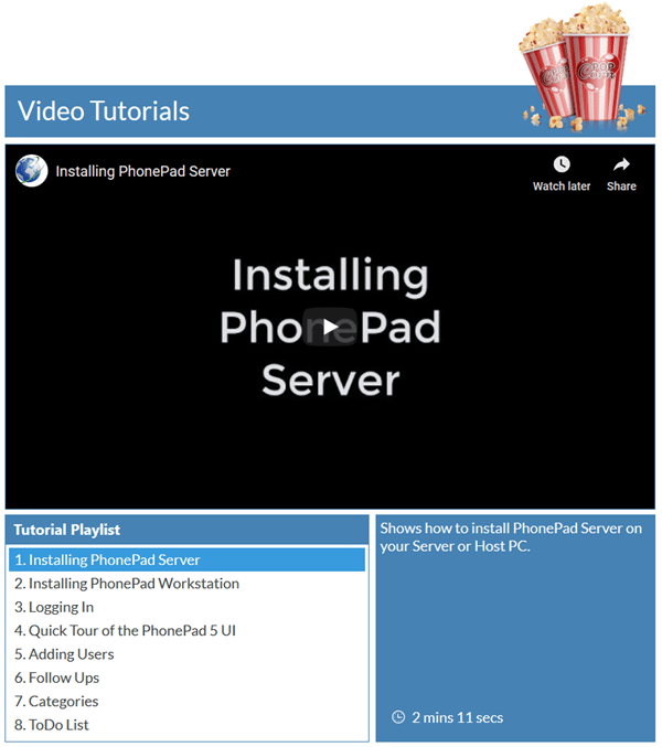 PhonePad Phone Log Video Tutorials
