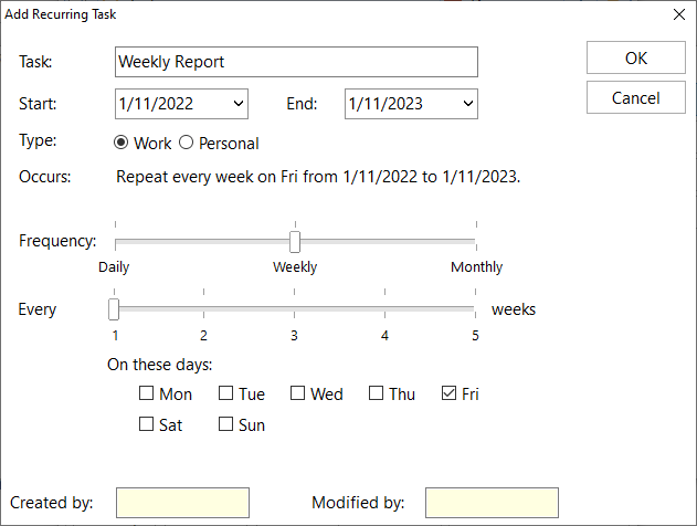 Repeating To Do List Tasks