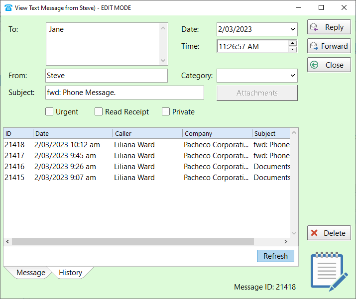 The ultimate software for logging phone calls.