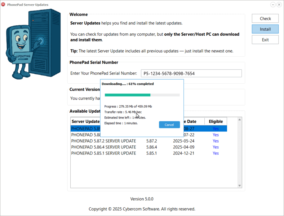 New Server Update Program