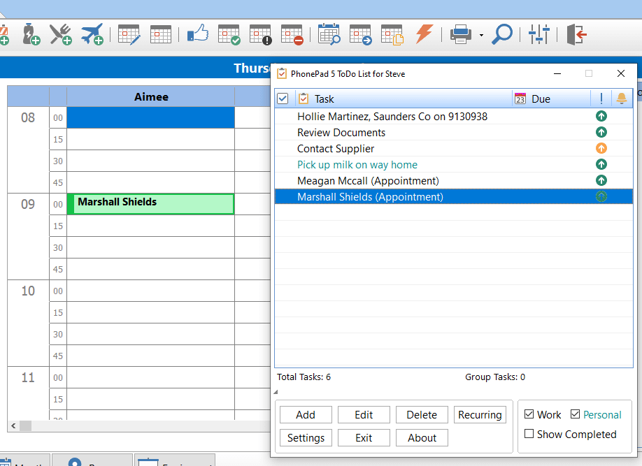 Add Appointments to To Do List